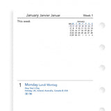 Filofax - Paper Refills - Pocket - Two Days Per Page 2018 - English, French, German