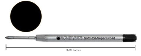 Monteverde Parker-Style Black 1.4mm Broad Soft Roll BP Refills