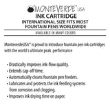 Monteverde - Ink Cartridge Refills - International Size - Purple - Pack of 6