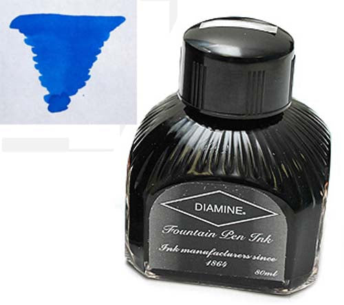 Diamine Refills Mediterranean Blue  Bottled Ink 80mL
