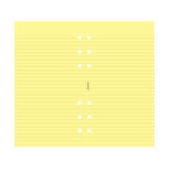 Filofax - Papers Ruled Notepaper - Yellow - Personal Size