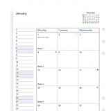 Filofax Month on Two Pages English 2018 A5 Size Calendar Refill