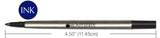 Parker Rollerball Pen Refills by Monteverde - Blue/Black - Fine Point