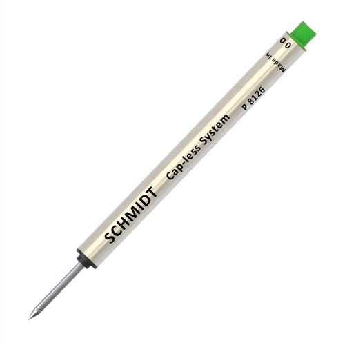 Schmidt Short P8126 Capless Rollerball Refills - Green - Fine Point