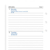 Filofax - Paper Refills - Personal - Week on Two Pages - Lined - English 2018