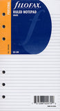 Filofax - Papers Ruled - White - Notepad - Personal Size
