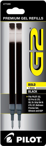 Pilot G2 - Refills - Black - Bold Point - Gel Pen