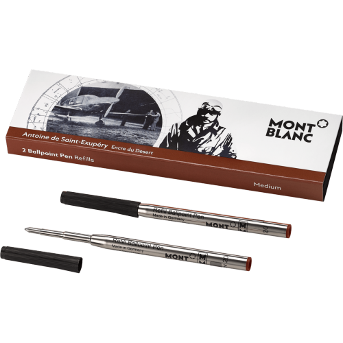 Montblanc Writers Edition Ballpoint Refill Antoine de St. Exupery Medium Point 2 Pack