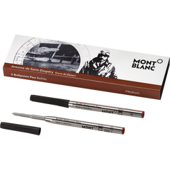 Montblanc Writers Edition Ballpoint Refill Antoine de St. Exupery Medium Point 2 Pack