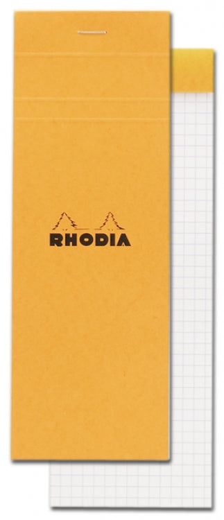 Rhodia Staplebound - Notepad - Orange - Graph - 3 x 8.25