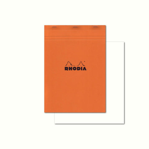 Rhodia Staplebound - Notepad - Orange - Blank - 8.25 x 11.75