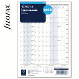 Filofax - Paper Refill - A5 - Full Year Horizontal Planner - English 2018