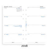 Filofax - Paper Refill - Personal - Week on Two Pages - Sunday Start - English 2018
