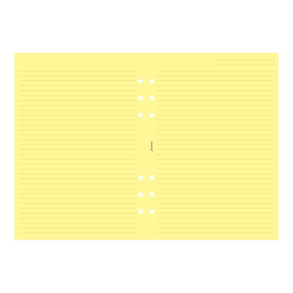 Filofax - Papers Ruled Notepaper - Yellow - A5